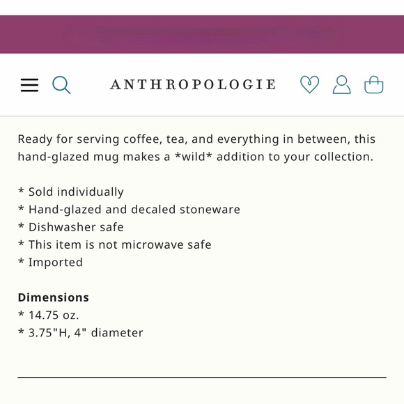 EUC. Lion Marisol {Anthro} Mug | Anthropologie Coffee + Tea Cup | Jungle Pride! - Picture 5 of 13